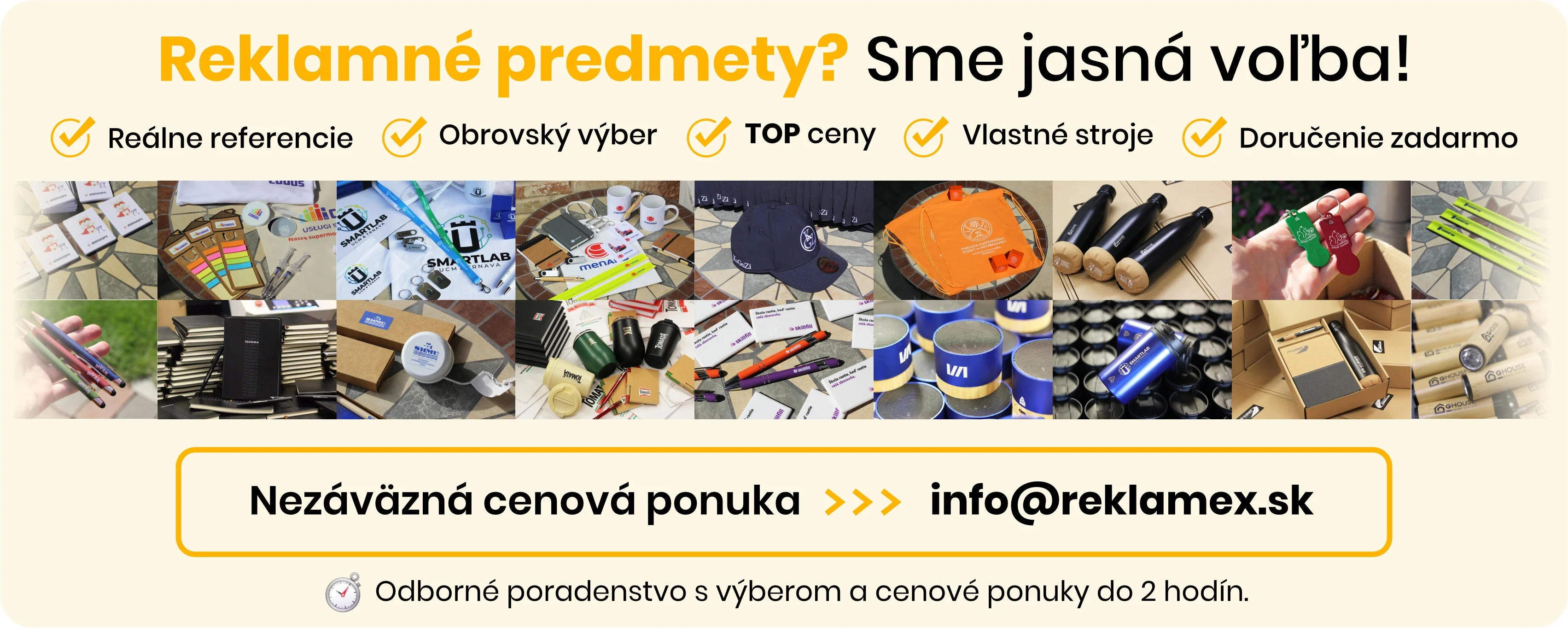 Reklamné predmety pre firmy s vlastným logom